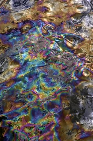 Oil pollution in the sea