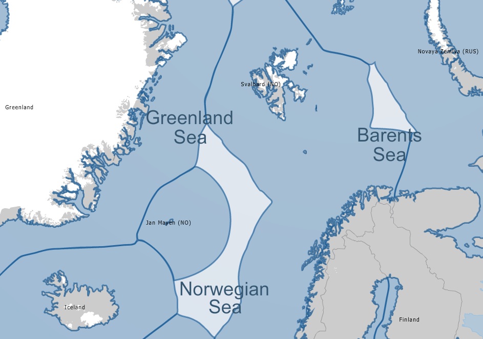 Map of the Jan Mayen area.