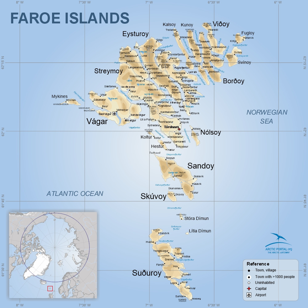 map of Faroe Islands