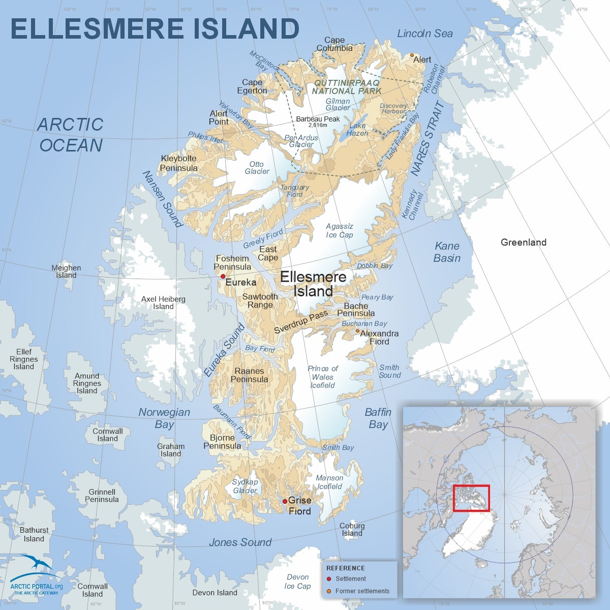 Arctic Portal Map - Ellesmere Island